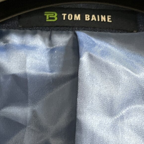 Tom Baine Blazer Mens 3XL 48 Blue Performance Stretch Jacket Wrinkle Free Travel - Picture 6 of 11